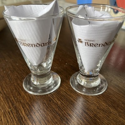 Set 2 Saint Brendan s Irish Cream Cordial Shot Glass 3''
