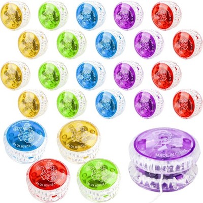 25 Pcs Light up Yoyos for Kids and Beginners Colorful LED Responsive Balls Bu...