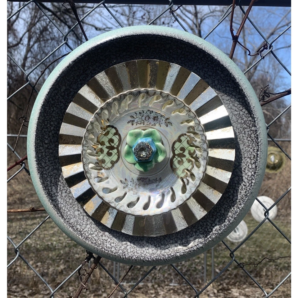 Скульптура ручной работы из костяного фарфора стекло садовый цветок перепрофилированный ловец солнца искусство двора - Изображение 4 из 4