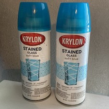 Krylon Stained Glass Soft Blue 9029 Spray Paint Lot of 2 New