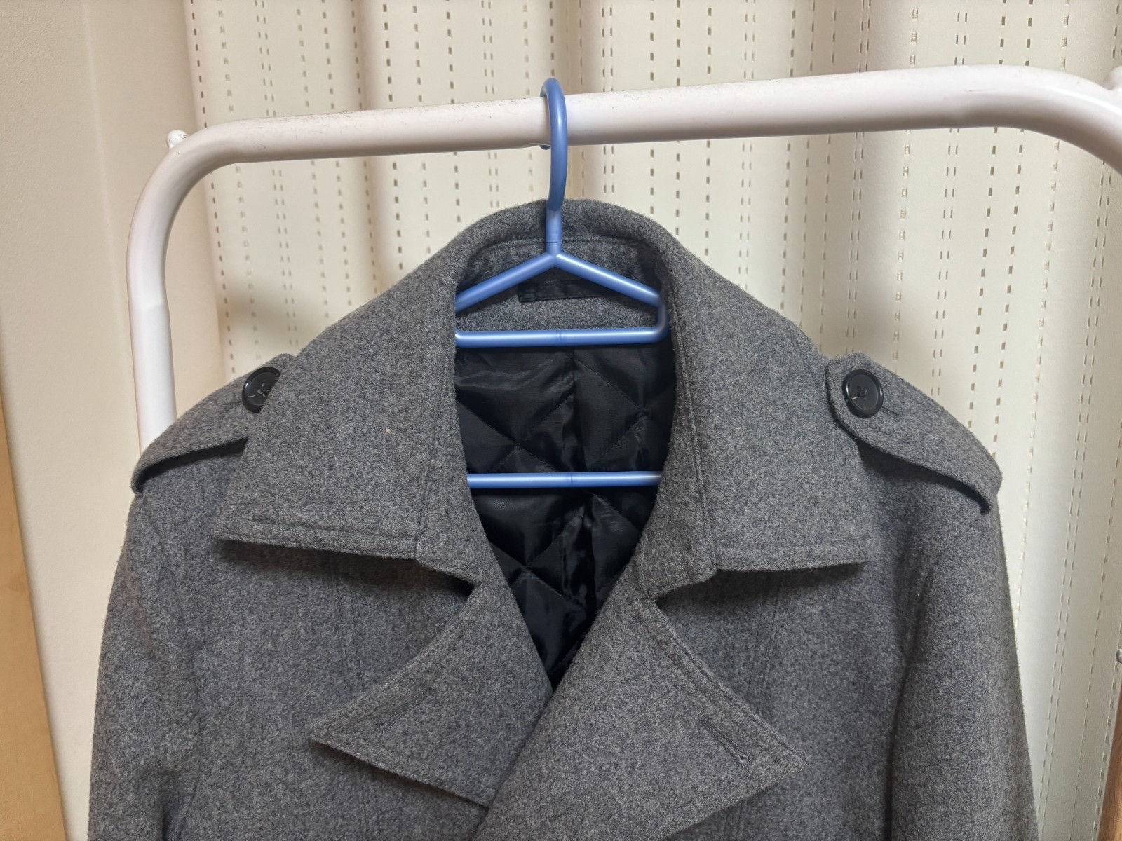 MK MICHEL KLEIN Gray Wool Blend Peacoat - Japanese Menswear