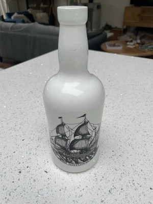 Portmeirion Keramik Vintage Mayflower weiß Keramikflasche