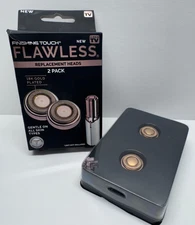 Finishing Touch Flawless Replacement Heads Only 2 Pack In Original Box Rose Gold