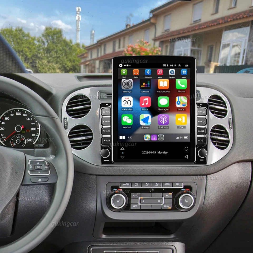 9.7" For Volkswagen Tiguan 2009-2017 Android13 Carplay Car Stereo Radio GPS NAVI Foto 3 de 4