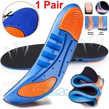 1Pair Insoles For Women Men Work Boot, Athletic Insoles Gel Pad,Shock Absorption