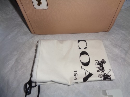 COACH 1941 Rogue 25 In Beechwood/Chalk w/ suede Satchel Shoulder Bag 54536 - EUC - Picture 11 of 11