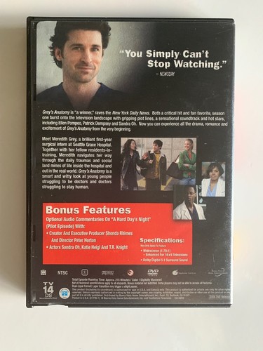 Greys Anatomy - Season 1 Disc One Episode 1-5