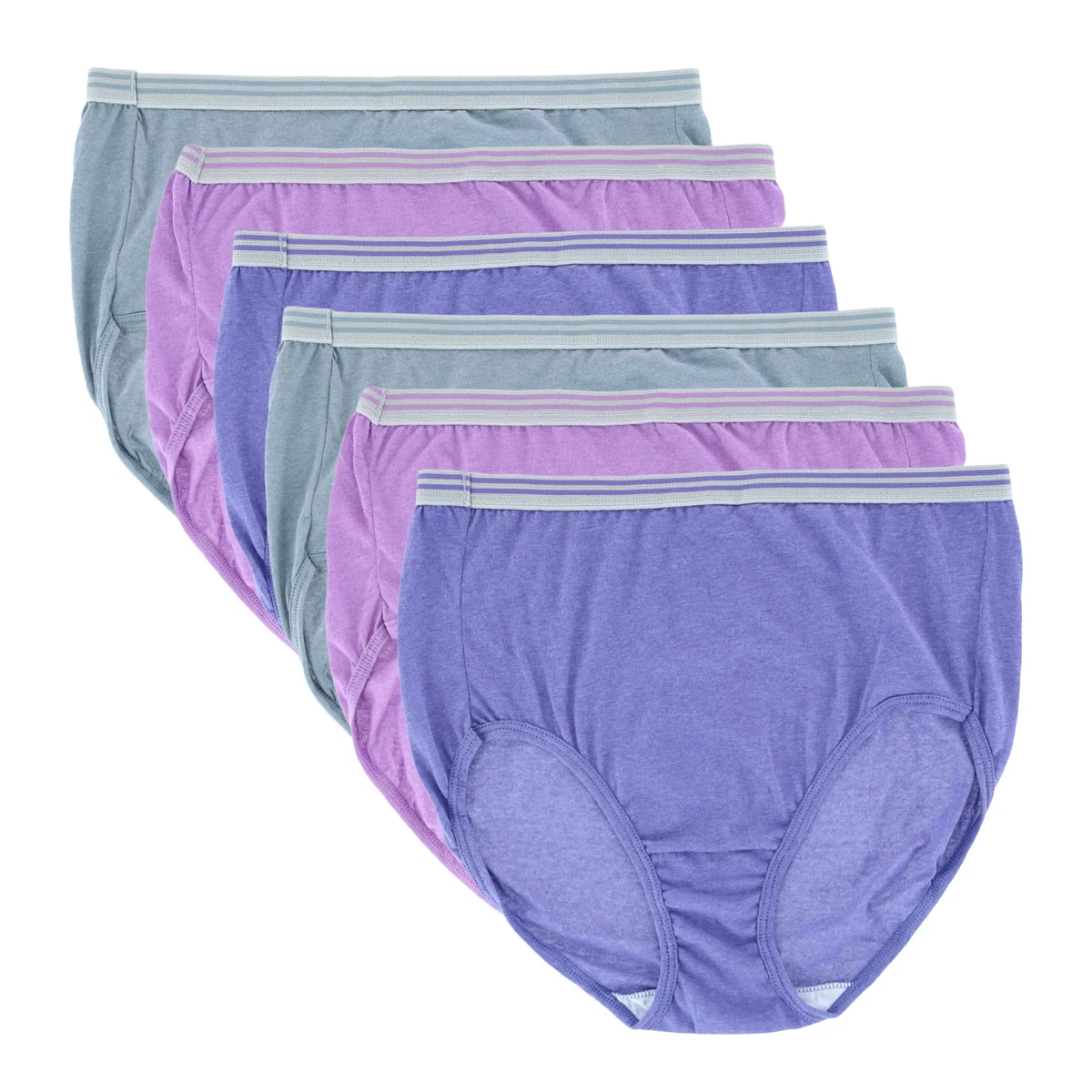 New Fruit of the Loom Women's Plus Size Fit For Me Brief Underwear (6 Pack)