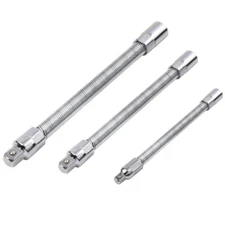 3pcs Sleeve Extension Rod Bendable Flexible Shaft Tool Universal Electric Wrench