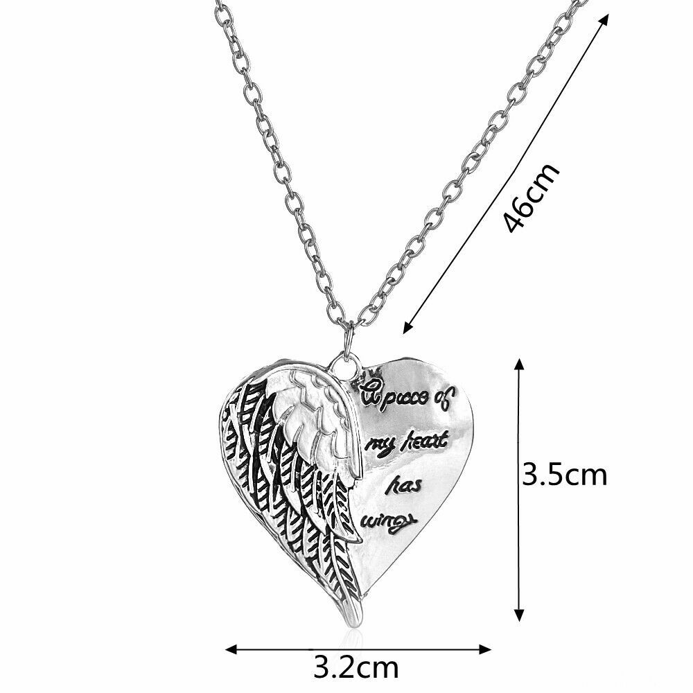 Collar De Plata De Las Alas Del ángel, Collar De Plata Del Ens De La