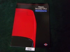 MINT 2001 NISSAN Security Plus Vehicle Protection Plan Folder ~ #1311