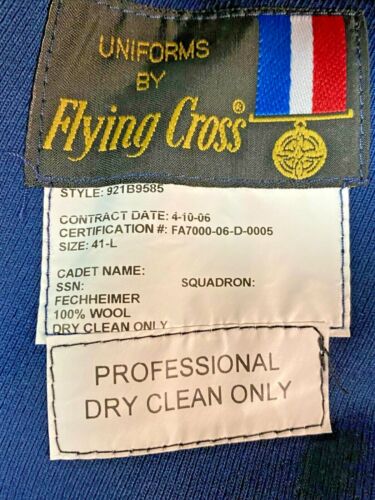 USAF - US Air Force Cadet Overcoat 41-Long - Picture 4 of 4