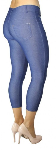 Color Slim Stretch Capri Jeggings - S/M,M/L,L/XL - Picture 13 of 15
