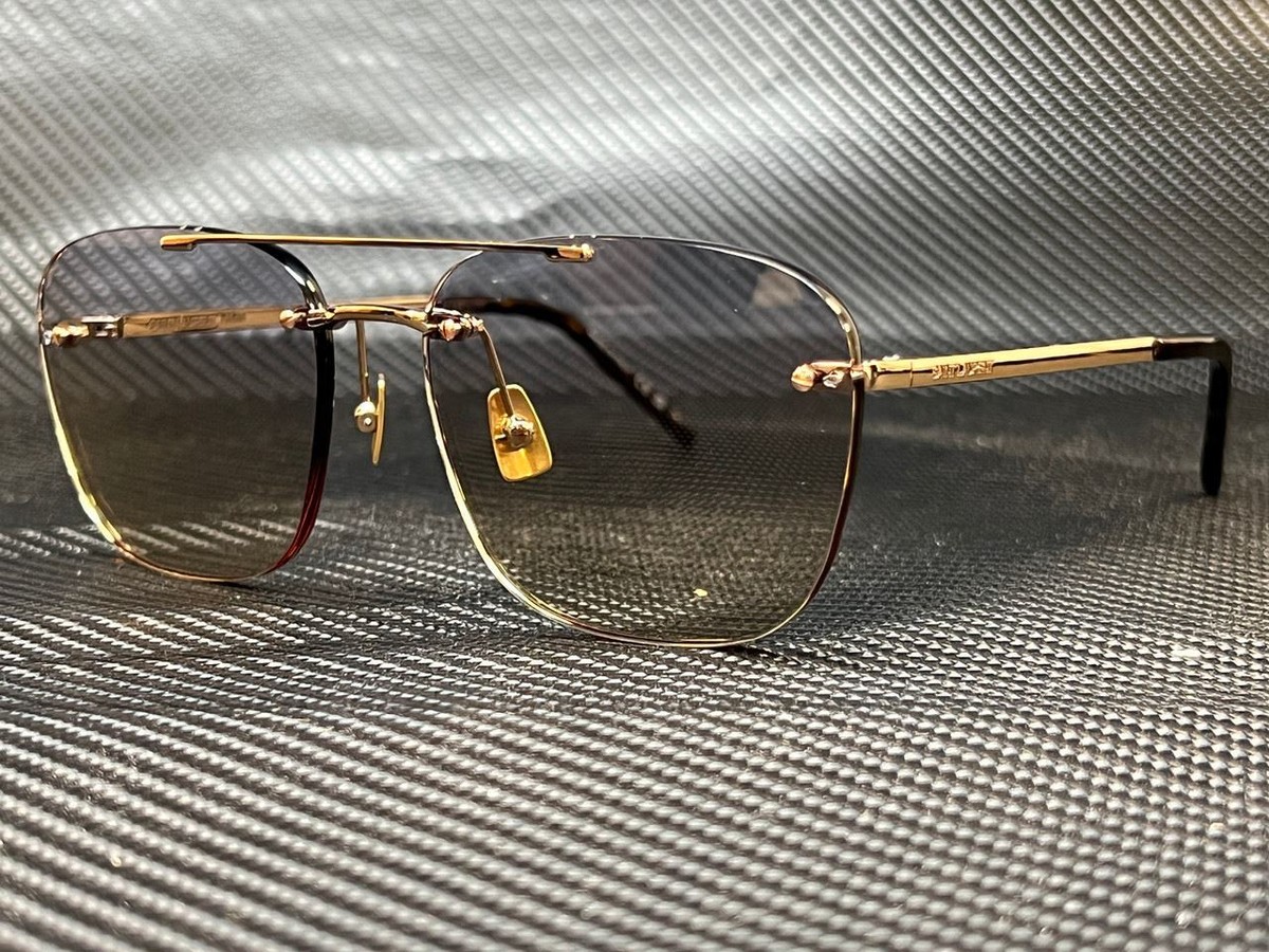 SAINT LAURENT SL 309 RIMLESS 004 Gold Squared 58 mm Unisex