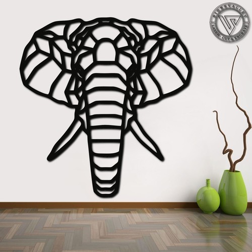 Geometric Animal Head Elephant Laser Cut MDF Wall Art Modern Design Decoration | eBay Geometric Animal Head Elephant Laser Cut MDF Wall Art Modern Design Decoration | eBay