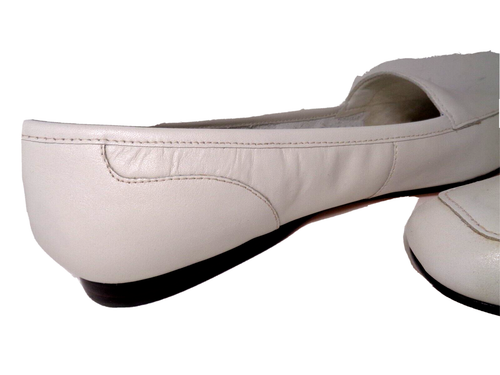 Enzo Angiolini Liberty All Leather Slip On Loafers Ivory Flat Shoes Womens US 9N - Picture 7 of 12