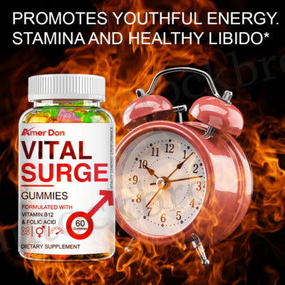 Vital Surge Male Gummies, Vital Surge Testo Support Gummys Performance (1 Pack)