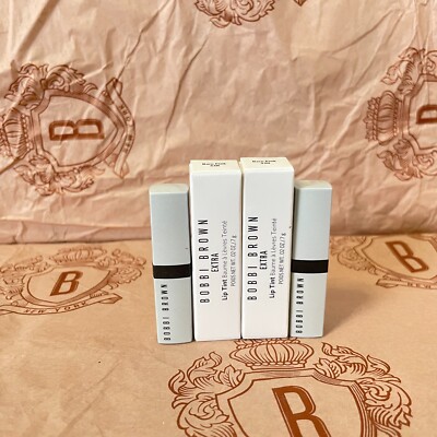 Lot of 2 Bobbi Brown Extra Lip Tint Tinted Balm Bare Pink travel size .02oz
