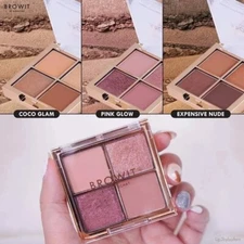 BROWIT By nongchat Eyeshadow Palette Matte & Shimmer Sparkling Eye Makeup