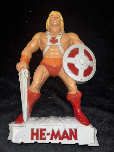 Vintage 1984 He-Man 3D Masters of the Universe MOTU Mattel Wall Hanger Figure