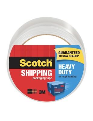 Scotch® Heavy Duty Shipping Packaging Tape, 3850-60, 1.88 in x 65.6 yd (48 mm x 60 m) (Case of 8
