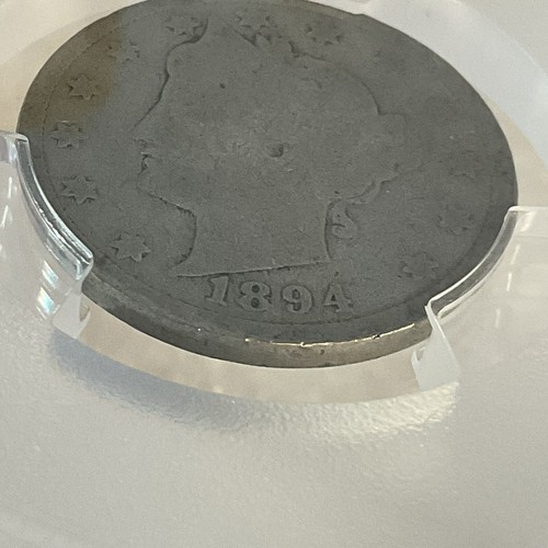 Cabeza Liberty 1894 5C V níquel graduación profesional G04 certificado #51290185 gnumismático - Imagen 11 de 15