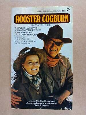 ROOSTER COGBURN John Wayne Katharine Hepburn 1975 Signet movie tie-in paperback