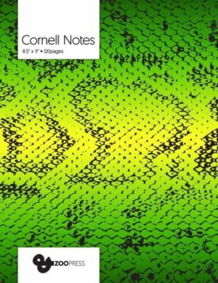 Cornell Notes: Snake Skin Cover - Best Note Taking System For Students, Wri...