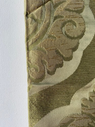 Rare Lee Jofa Ashton Damask in Moss Green Designer Fabric Remnant 24x24" - Picture 3 of 3