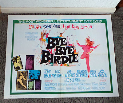 BYE BYE BIRDIE orig 1963 22x28 movie poster ANN-MARGRET/JANET LEIGH ...