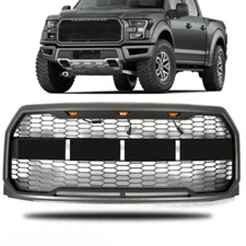 Front Hood Grille W/LED Fits Ford F150 F-150 2015-2017 Raptor Style Conversion