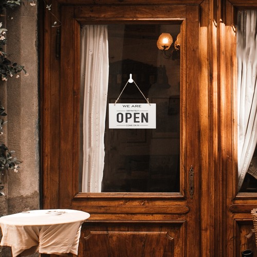 Wooden Door Sign Open Closed Board Double Sided Business Work Office - 第 2/12 張圖片