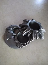 Set of 2 Putter Celestial Decorative Moon And Sun Candle Holders