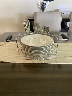 multi-compartment organizer designed to neatly store and display cutlery