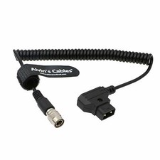 Sound Devices ZAXCOM Coiled Stromkabel D-Tap zu Hirose 4 Pin Stecker