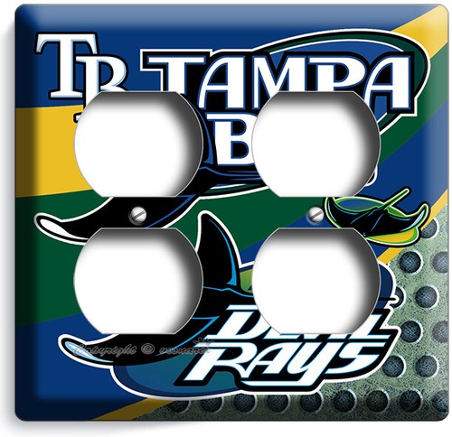 TAMPA BAY DEVIL RAYS BASEBALL TEAM LICHTSCHALTER STECKDOSE PLATTE MANN HÖHLE ZIMMER DEKOR - Bild 9 von 34