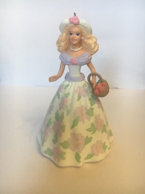 Christmas Hallmark Keepsake Springtime Barbie Number' 1 Ornament New In Box//