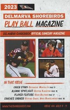 ADAM CRAMPTON BALTIMORE ORIOLES PROSPECT  RARE DELMARVA SHOREBIRDS 2023 PROGRAM