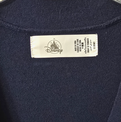 Disney Parks Mickey Letterman Cardigan XS Sweater University Collegiate Navy Red - Picture 11 of 13
