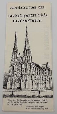 Saint Patrick s Cathedral New York Brochure Map Information Souvenir
