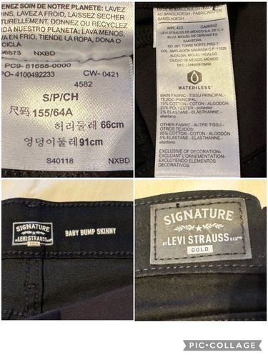 LEVI STRAUSS Signature Simply Stretch BABY BUMP SKINNY MATERNITY JEANS~Small-NWT - Picture 9 of 11