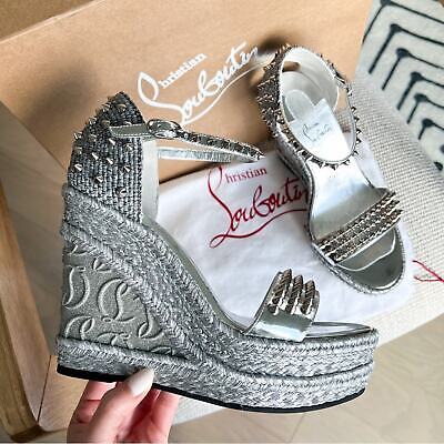 Christian Louboutin Madmonica 120 Leather Espadrille Wedge Christian Louboutin Madmonica 120 Leather Espadrille Wedge