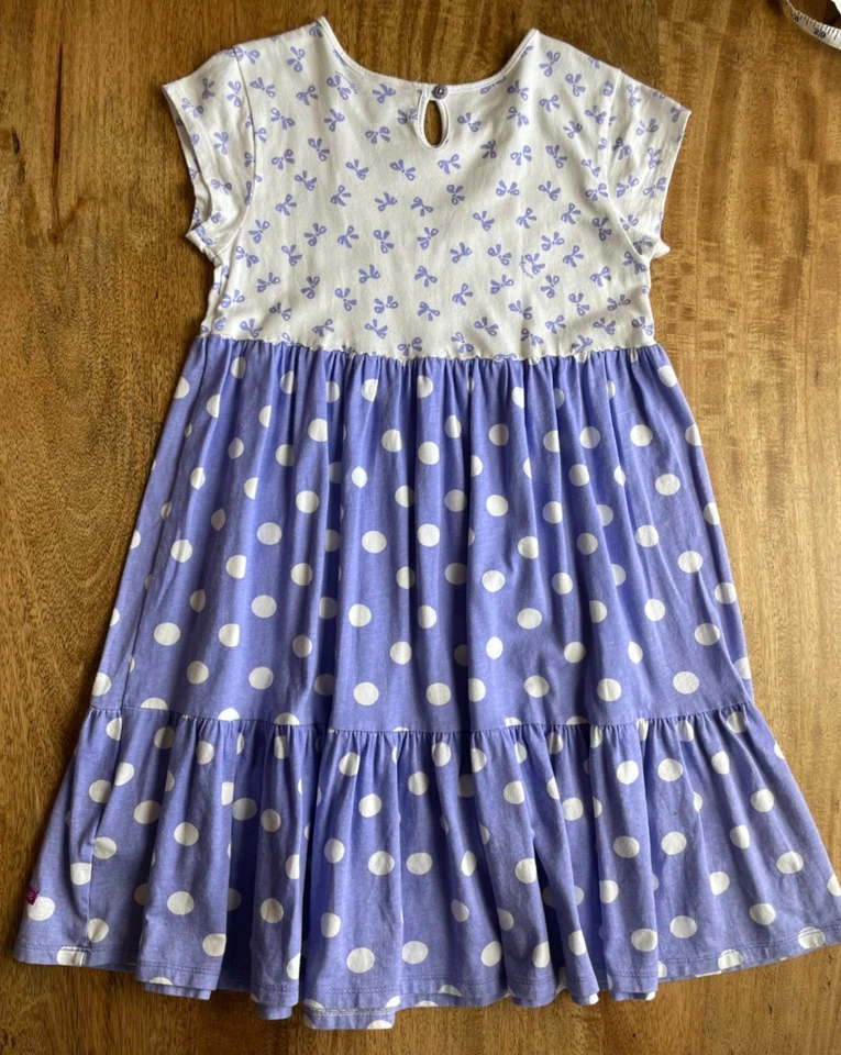 Vestido Naartjie Niñas Talla XXXL 9 USADO EN EXCELENTE ESTADO Lavanda y Lunares Blancos ¡Adorable! Foto 3 de 3
