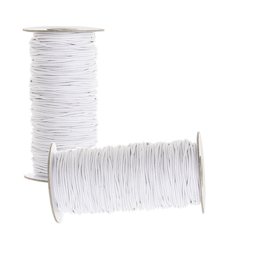 White Elastic Beading Cord for Crafts Round Elastic Cord - 1mm/1.5mm/2mm/2.5mm - Picture 9 of 13