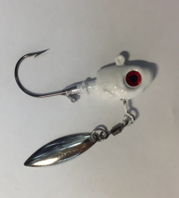 (10) 1/4 Oz Underspin Jigs 3/0 Mustad Ultra Point Hook 3 Willow Blade