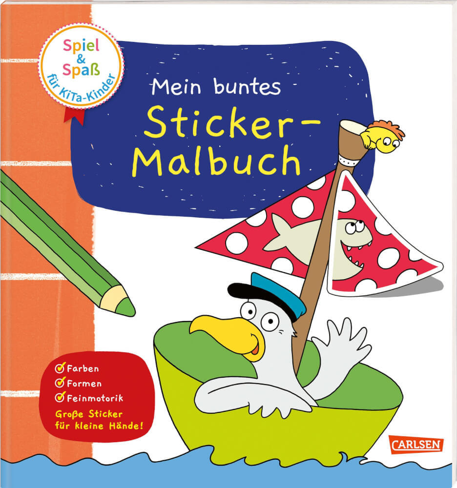 Thumbnail - Spiel+spaß Für Kita-kinder: Mein Buntes Sticker-malbuch