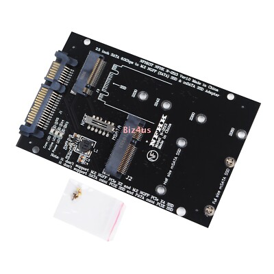mSATA / M2 NGFF SSD to SATA 3 Converter Adapter Combo Card M.2 2 In 1 Card @US