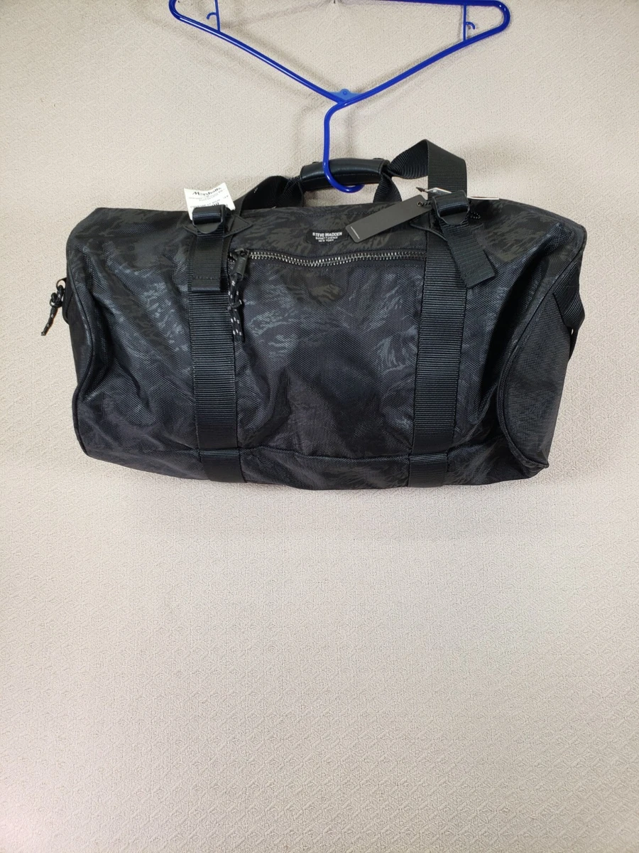 steve madden duffle bag black