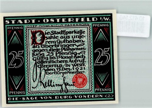 10412146 - 4200 Osterfeld Notgeld Die Sage von Burg Vondern Oberhausen