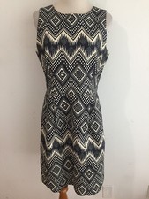 J.CREW Sleeveless Sheath Dress Slate/Blue-Gray & Ivory/Beige Cotton Size 6 NWOT!
